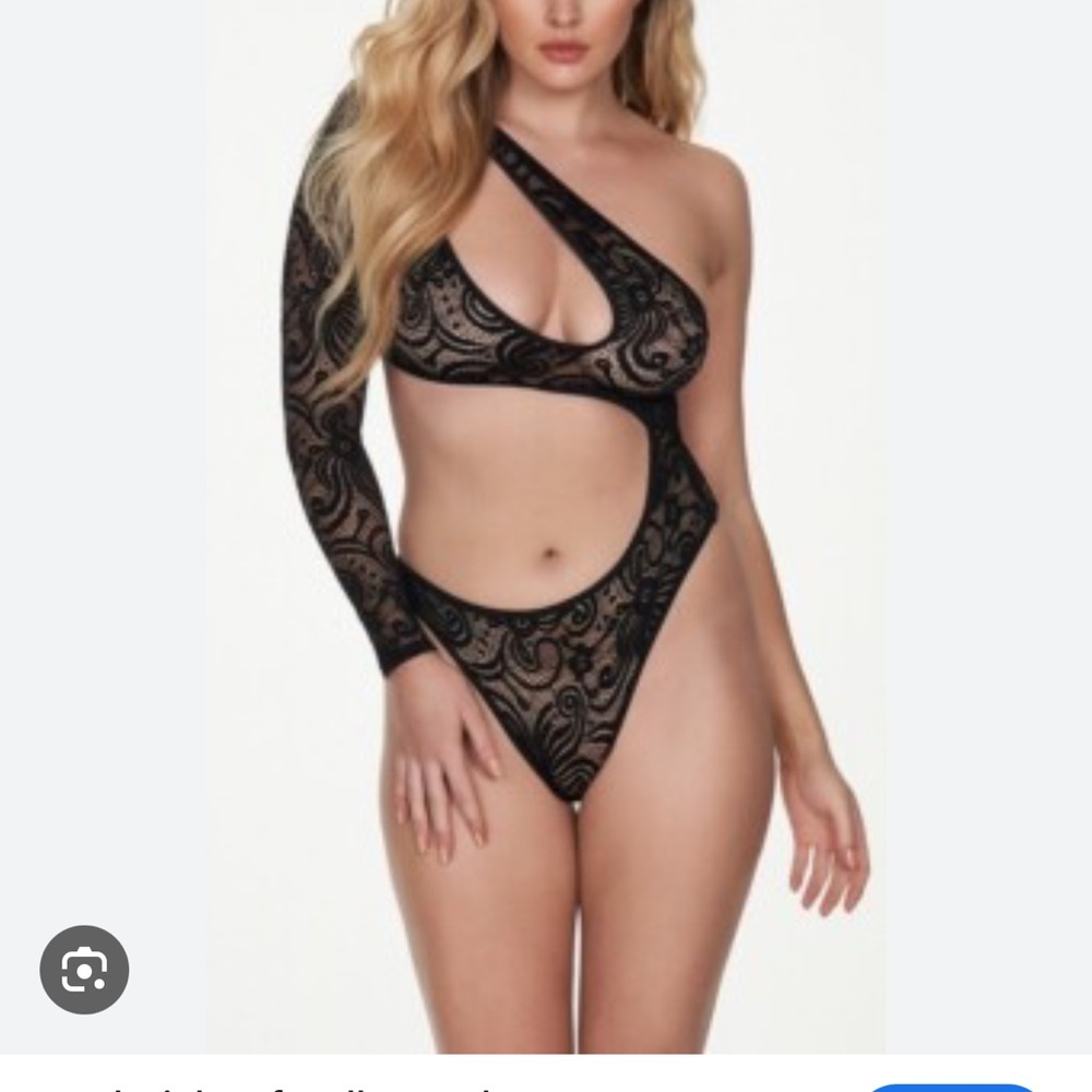 Frederick's of Hollywood Kerry Asymmetrical Bodysuit - New with Tags !
